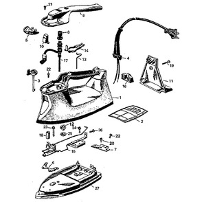 Light N' Easy Iron Diagram and Parts List for F392WHD  Black and Decker Iron